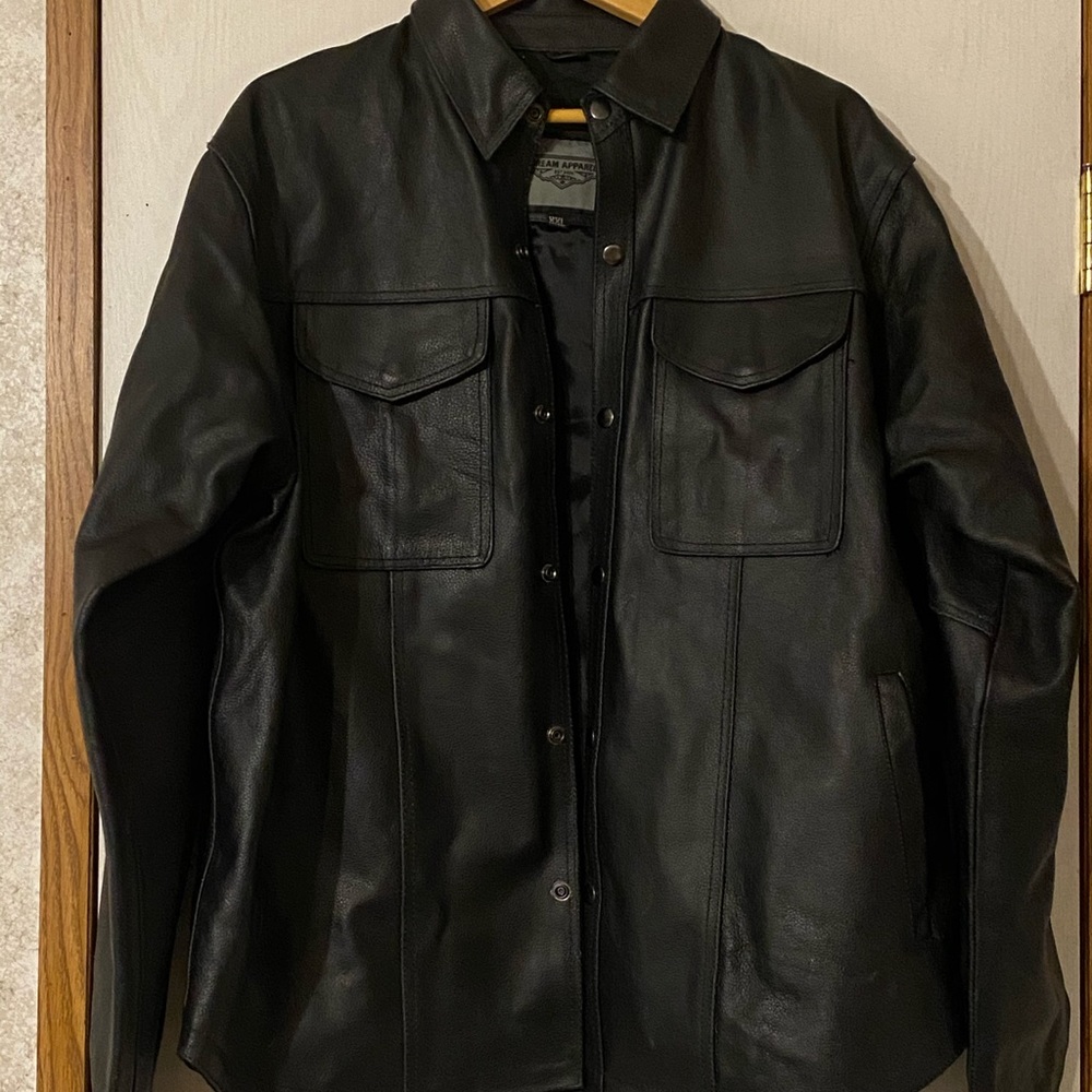 Leather Button up shirt